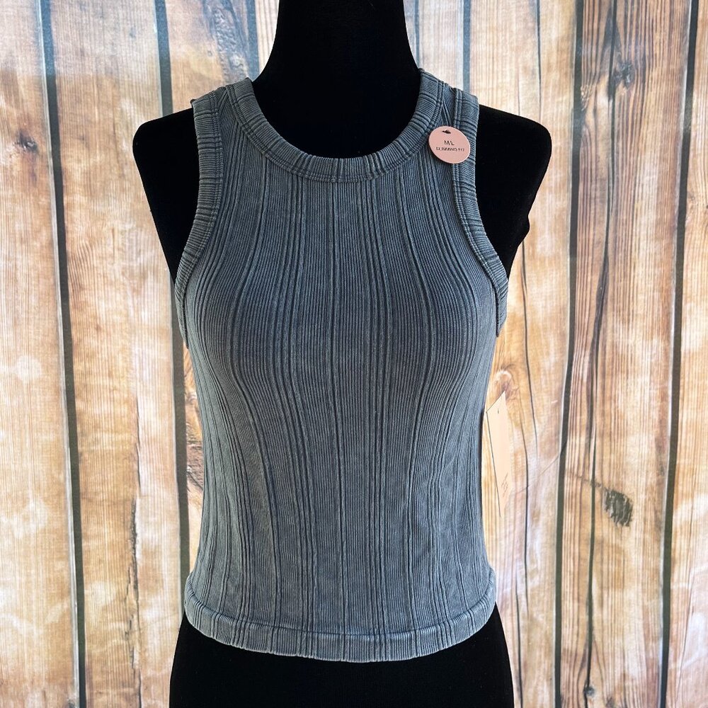 New Mix Classic Grey Crop Tank Size M/L